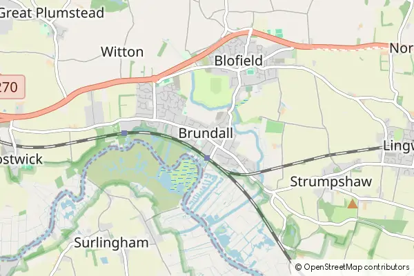 Mapa Brundall