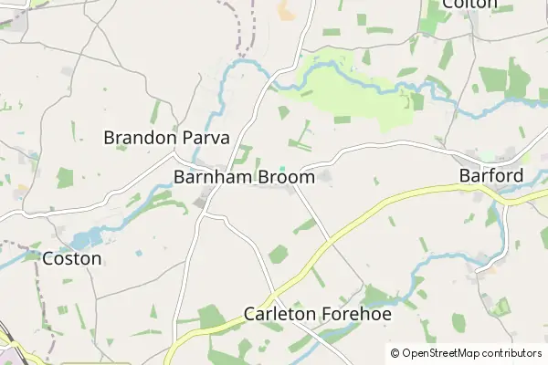 Mapa Barnham Broom