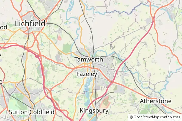 Mapa Tamworth