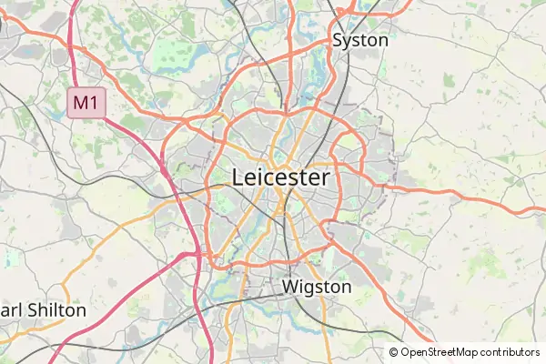 Mapa Leicester