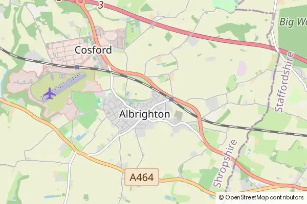 Mapa Albrighton