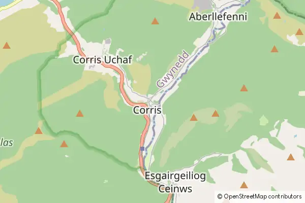 Mapa Corris