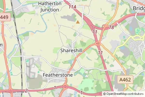 Mapa Shareshill