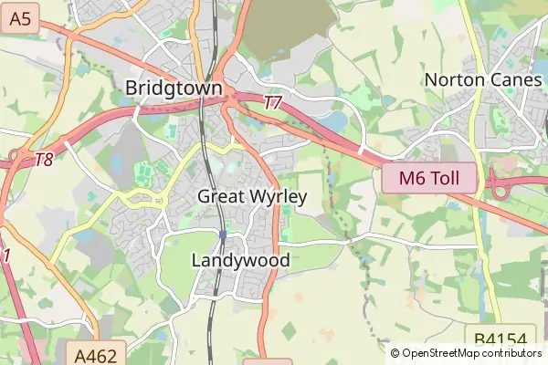 Mapa Great Wyrley