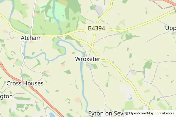 Mapa Wroxeter