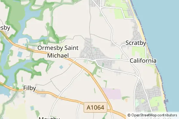 Mapa Ormesby St. Margaret