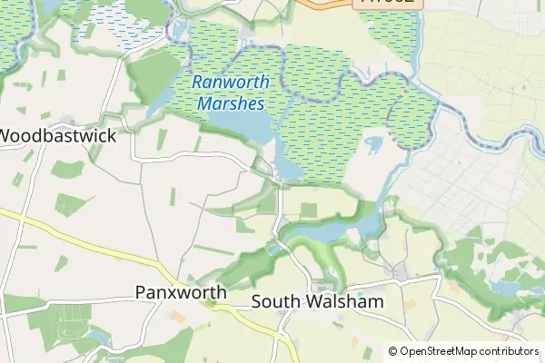 Mapa Ranworth