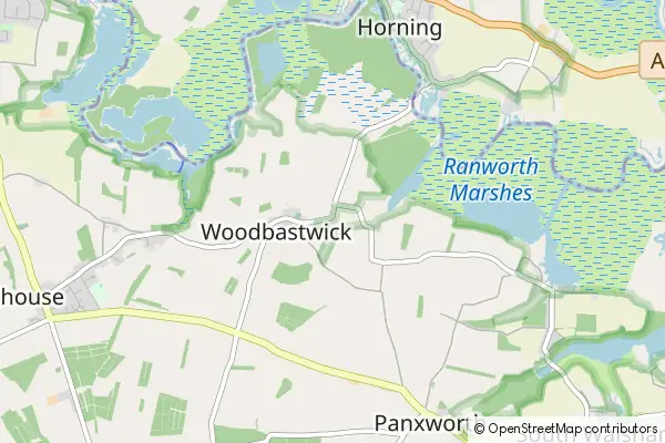 Mapa Woodbastwick