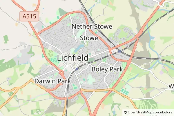 Mapa Lichfield