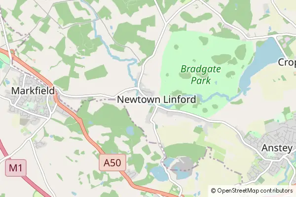 Mapa Newtown Linford