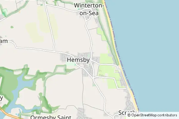 Mapa Hemsby