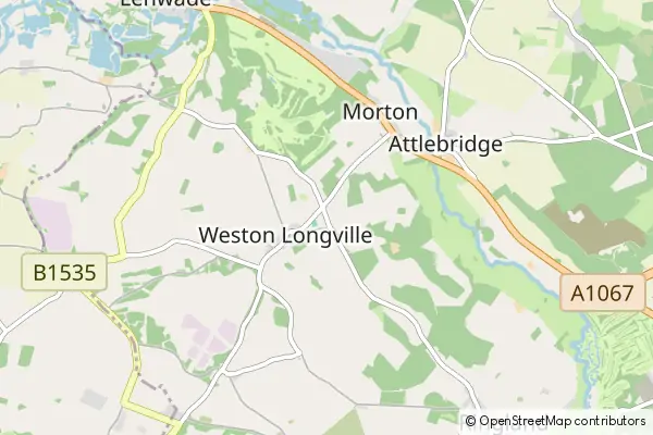 Mapa Weston Longville