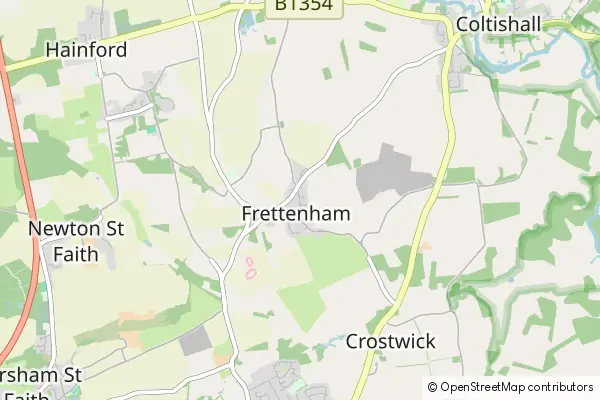 Mapa Frettenham