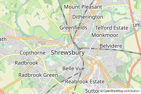Mapa Shrewsbury
