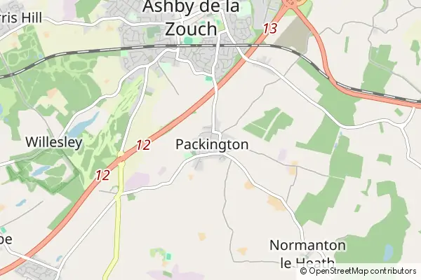 Mapa Packington