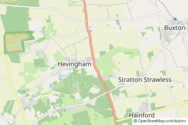 Mapa Hevingham