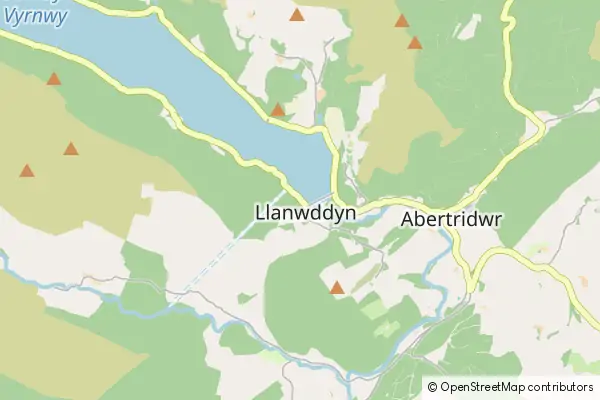 Mapa Llanwddyn