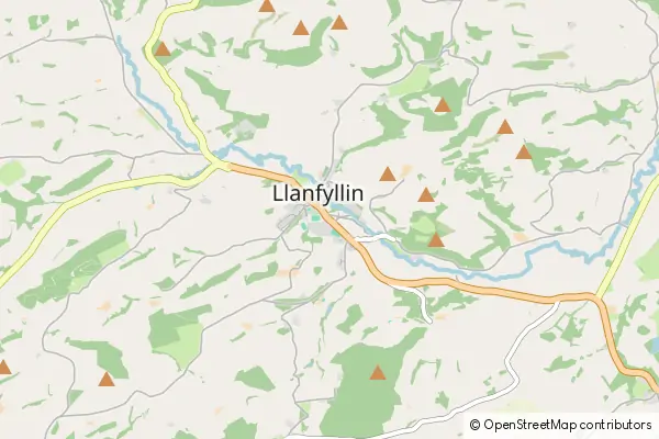 Mapa Llanfyllin