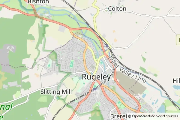 Mapa Rugeley