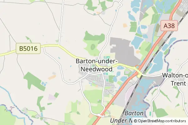 Mapa Barton under Needwood