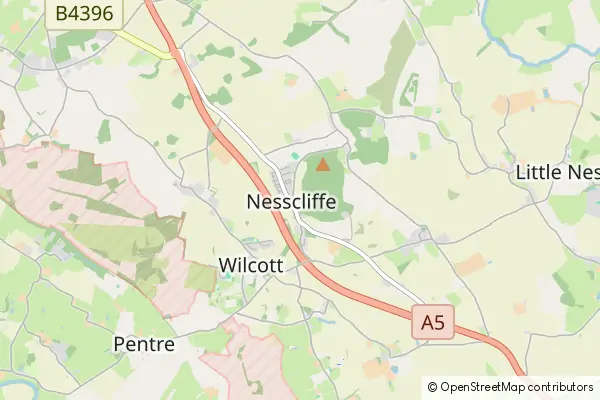 Mapa Nesscliffe