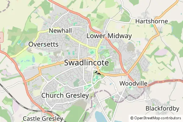 Mapa Swadlincote