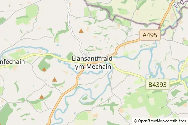 Mapa Llansanffraid-ym-Mechain