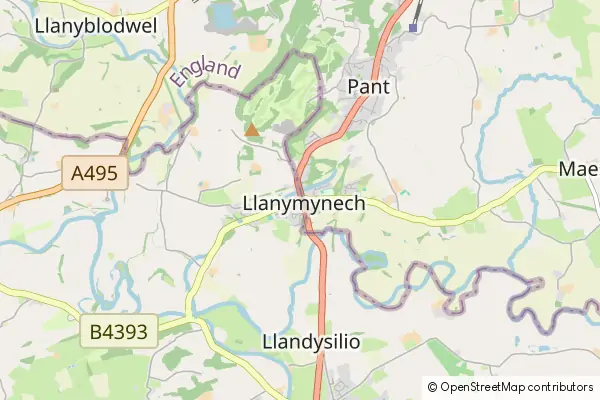 Mapa Llanymynech