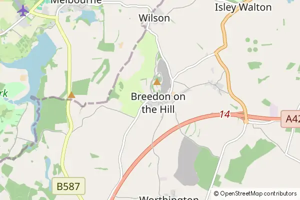 Mapa Breedon on the Hill