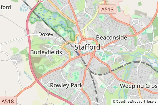 Mapa Stafford