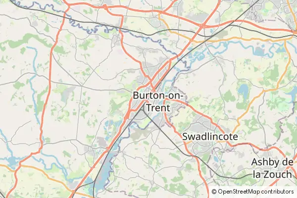 Mapa Burton upon Trent