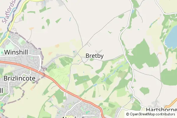 Mapa Bretby