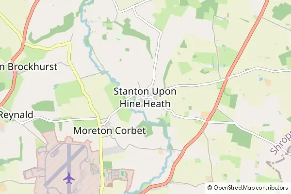 Mapa Stanton upon Hine Heath