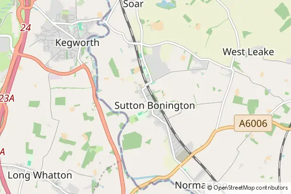 Mapa Sutton Bonington