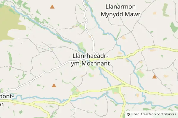 Mapa Llanrhaeadr ym Mochnant