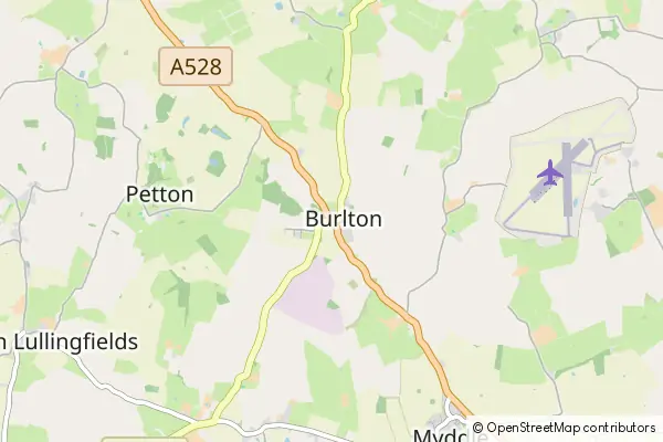 Mapa Burlton