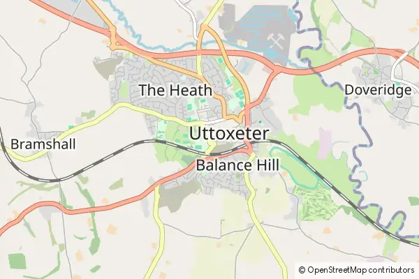 Mapa Uttoxeter