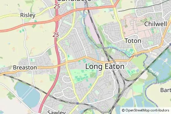 Mapa Long Eaton