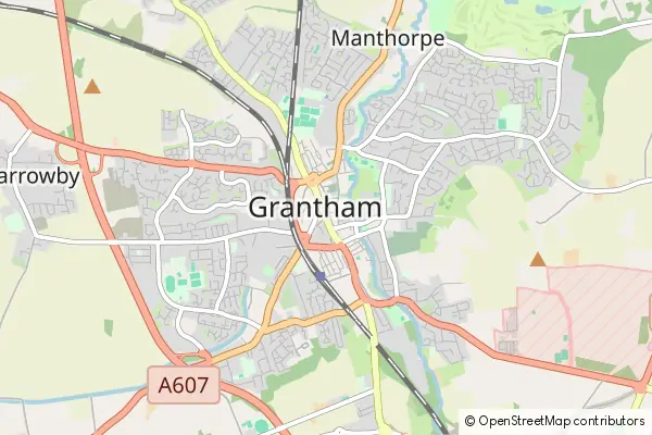 Mapa Grantham