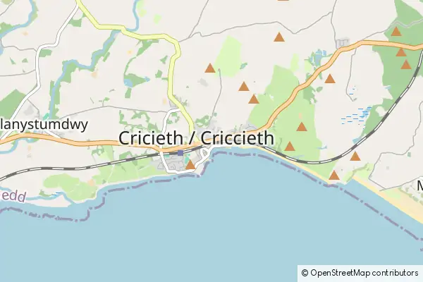 Mapa Criccieth