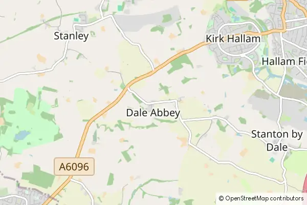 Mapa Dale Abbey