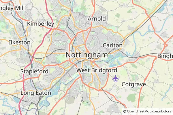 Mapa Nottingham