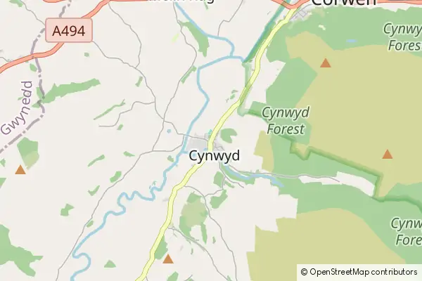 Mapa Cynwyd