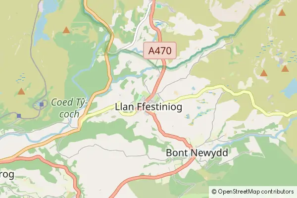 Mapa Llan Ffestiniog