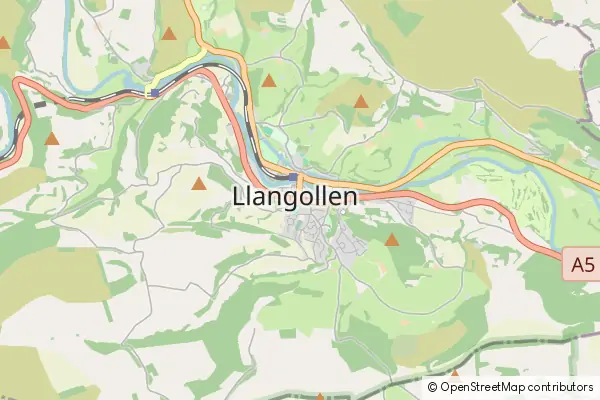Mapa Llangollen