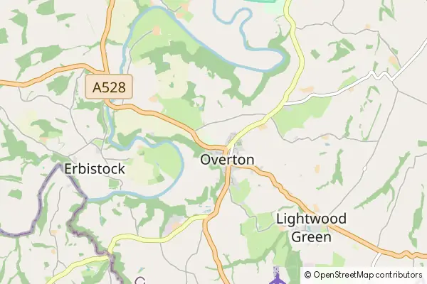 Mapa Overton-on-Dee