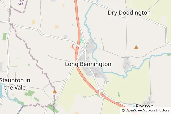 Mapa Long Bennington