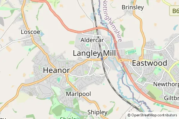 Mapa Langley Mill