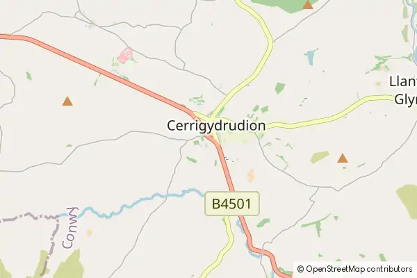 Mapa Cerrigydrudion