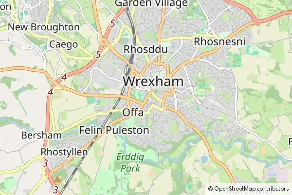 Mapa Wrexham